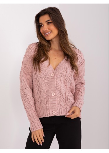 Púdrově ružový svetr